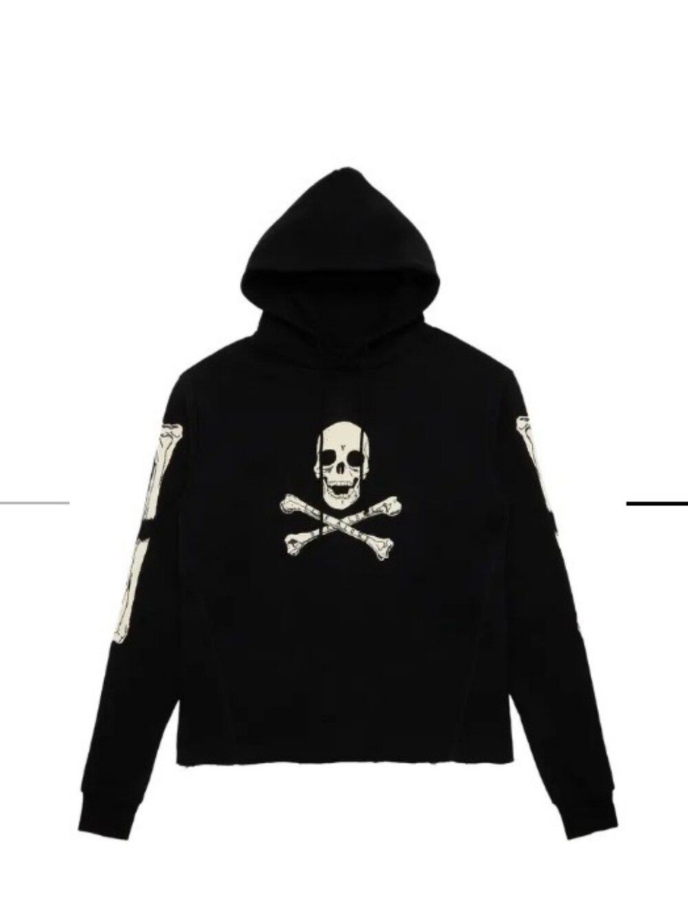Vlone Black Skull & Bones Hoodie - Men's Size XL Very Good Condition
